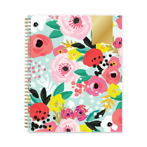 Day Designer Secret Garden Mint Frosted Weekly/monthly Planner, 11 X 8.5, Multicolor Cover, 12-month (jan To Dec): 2024