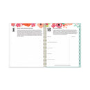 Day Designer Secret Garden Mint Frosted Weekly/monthly Planner, 11 X 8.5, Multicolor Cover, 12-month (jan To Dec): 2024