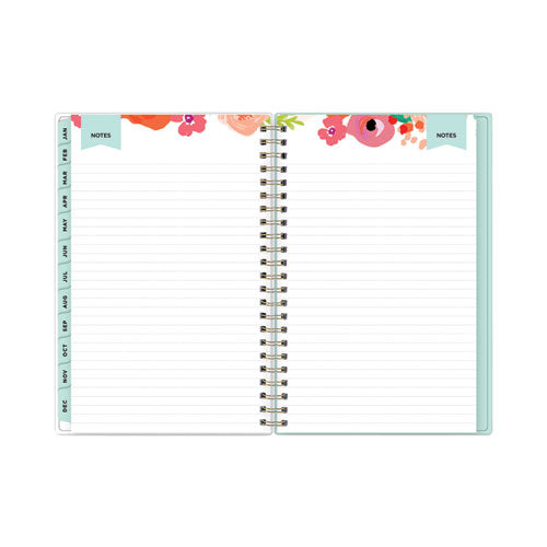 Day Designer Secret Garden Mint Frosted Weekly/monthly Planner, 8 X 5, Multicolor Cover, 12-month (jan To Dec): 2024