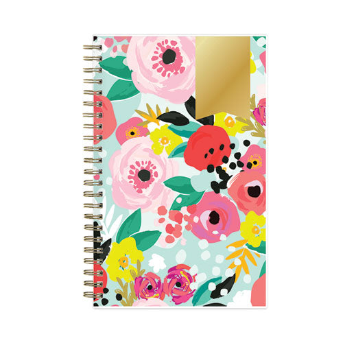 Day Designer Secret Garden Mint Frosted Weekly/monthly Planner, 8 X 5, Multicolor Cover, 12-month (jan To Dec): 2024