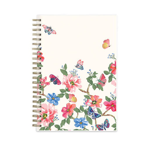 Fly By Frosted Weekly/monthly Planner, Fly By Butterflies Artwork, 8 X 5, Blush/pink Cover, 12-month (jan To Dec): 2024