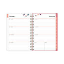 Fly By Frosted Weekly/monthly Planner, Fly By Butterflies Artwork, 8 X 5, Blush/pink Cover, 12-month (jan To Dec): 2024