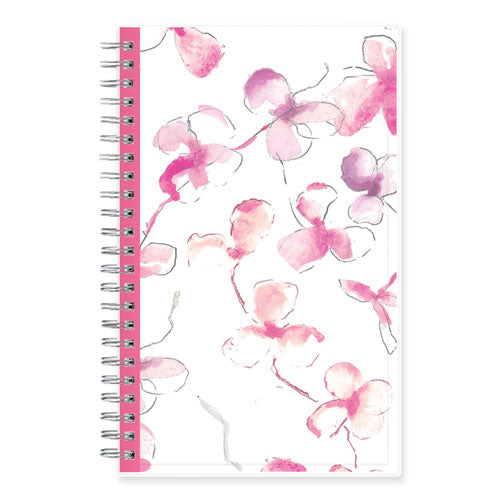 Breast Cancer Awareness Create-your-own Cover Weekly/monthly Planner, Orchid Artwork, Pink/white, 12-month (jan To Dec): 2024