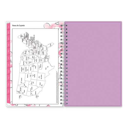 Breast Cancer Awareness Create-your-own Cover Weekly/monthly Planner, Orchid Artwork, Pink/white, 12-month (jan To Dec): 2024