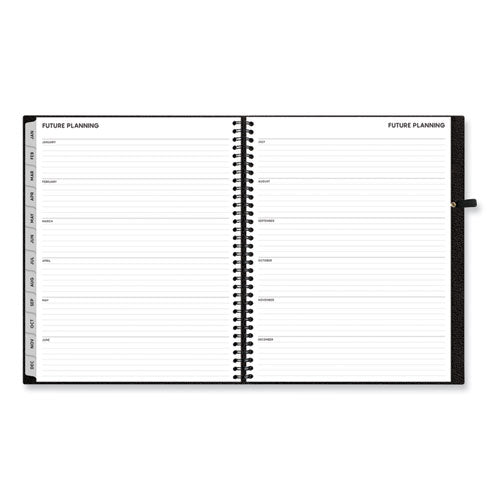 Aligned Weekly/monthly Planner, 11 X 8.5, Black Cover, 12-month (jan To Dec): 2024