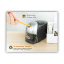 Quietsharp Executive Electric Pencil Sharpener, Ac-powered, 4 X 7.5 X 5, Black/graphite