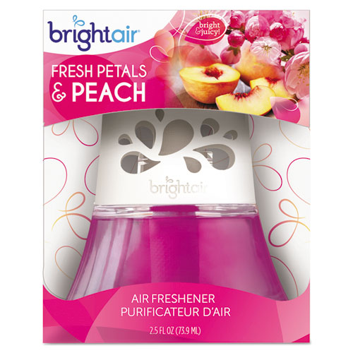 Scented Oil Air Freshener Diffuser, Fresh Petals And Peach, Pink, 2.5 Oz, 6/carton