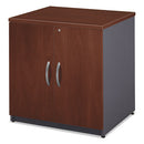 Series C Collection 30w Storage Cabinet, Graphite Gray/hansen Cherry