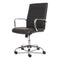 5-eleven Mid-back Executive Chair, Supports Up To 250 Lb, 17.1" To 20" Seat Height, Black Seat/back, Chrome Base