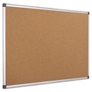 Value Cork Bulletin Board With Aluminum Frame, 24 X 36, Natural Surface, Silver Aluminum Frame