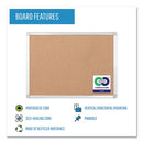 Earth Cork Board, 36 X 24, Natural Surface, Silver Aluminum Frame