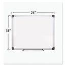 Porcelain Value Dry Erase Board, 24 X 36, White Surface, Silver Aluminum Frame