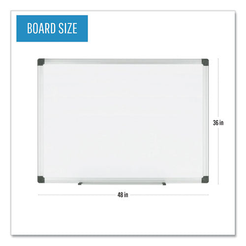 Porcelain Value Dry Erase Board, 36 X 48, White Surface, Silver Aluminum Frame