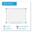 Porcelain Value Dry Erase Board, 36 X 48, White Surface, Silver Aluminum Frame