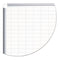 Gridded Magnetic Porcelain Dry Erase Planning Board, 1 X 2 Grid, 72 X 48, White Surface, Silver Aluminum Frame