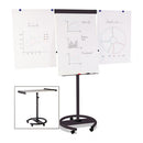 360 Multi-use Mobile Magnetic Dry Erase Easel, 27 X 41, White Surface, Black Steel Frame