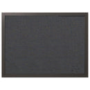 Designer Fabric Bulletin Board, 24 X 18, Black Surface, Black Mdf Wood Frame