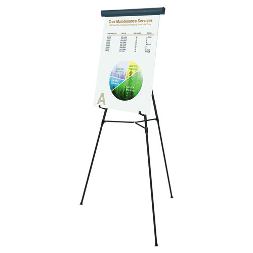 Telescoping Tripod Display Easel, Adjusts 38" To 69" High, Metal, Black