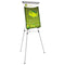 Telescoping Tripod Display Easel, Adjusts 38" To 69" High, Metal, Silver