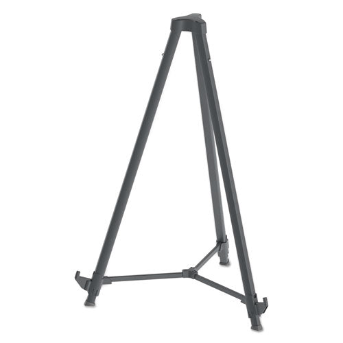 Quantum Heavy Duty Display Easel, 35.62" To 61.22" High, Plastic, Black