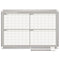 Magnetic Dry Erase Calendar Board, Four Month, 36 X 24, White Surface, Silver Aluminum Frame