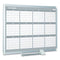 Magnetic Dry Erase Calendar Board, 12-month, 36 X 24, White Surface, Silver Aluminum Frame