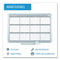 Magnetic Dry Erase Calendar Board, 12-month, 36 X 24, White Surface, Silver Aluminum Frame