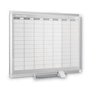 Magnetic Dry Erase Calendar Board, Weekly Calendar, 36 X 24, White Surface, Silver Aluminum Frame