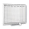 Magnetic Dry Erase Calendar Board, Weekly Calendar, 36 X 24, White Surface, Silver Aluminum Frame