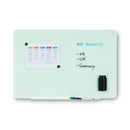 Magnetic Glass Dry Erase Board, 36 X 24, Opaque White Surface