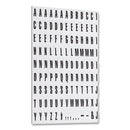 Interchangeable Magnetic Board Accessories, Letters, Black, 0,75"h