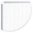 Gridded Magnetic Steel Dry Erase Planning Board, 2 X 3 Grid, 48 X 36, White Surface, Silver Aluminum Frame