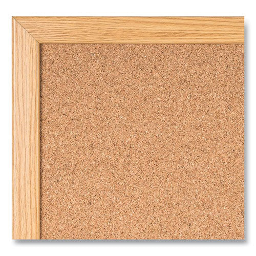 Value Cork Bulletin Board With Oak Frame, 24 X 36, Brown Surface, Oak Frame