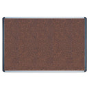 Tech Cork Board, 72 X 48, Tan Surface, Silver/black Aluminum Frame