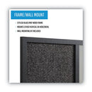 Designer Combo Fabric Bulletin/dry Erase Board, 24 X 18, Charcoal/gray Surface, Black Mdf Wood Frame