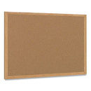 Earth Cork Board, 48 X 36, Tan Surface, Oak Wood Frame