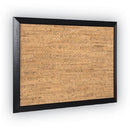 Natural Cork Bulletin Board, 36 X 24, Tan Surface, Black Wood Frame