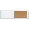 Combo Cubicle Workstation Dry Erase/cork Board, 48 X 18, Tan/white Surface, Aluminum Frame