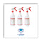 Trigger Spray Bottle, 32 Oz, Clear/red, Hdpe, 3/pack