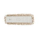 Industrial Dust Mop Head, Hygrade Cotton, 24w X 5d, White