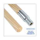 Metal Tip Threaded Hardwood Broom Handle, 0.94" Dia X 60", Natural