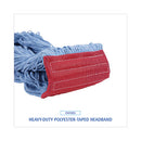 Pro Loop Web/tailband Mop Head, Blue, Large, 12/carton