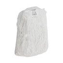 Mop Head, Value Standard Head, Rayon Fiber, Cut-end, Size No. 16, White, 12/carton