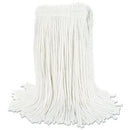 Cut-end Wet Mop Head, Rayon, No. 24, White, 12/carton