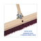 Floor Brush Head, 3.25" Maroon Stiff Polypropylene Bristles, 36" Brush