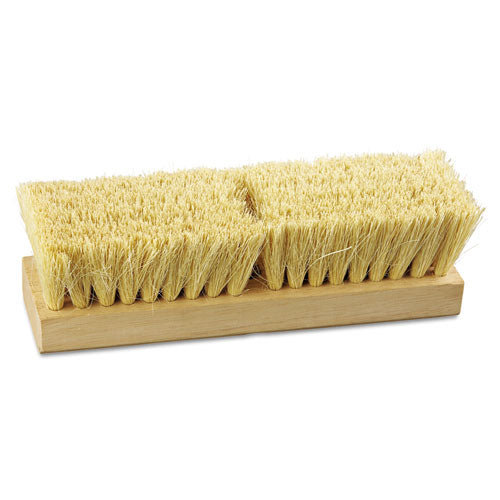 Deck Brush Head, 2" White Tampico Bristles, 10" Brush