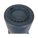 Round Waste Receptacle, 32 Gal, Linear-low-density Polyethylene, Gray