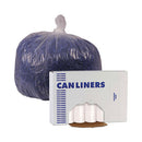 High-density Can Liners, 60 Gal, 19 Microns, 38" X 58", Natural, 25 Bags/roll, 6 Rolls/carton