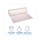 High-density Can Liners, 60 Gal, 14 Microns, 38" X 58", Natural, 25 Bags/roll, 8 Rolls/carton