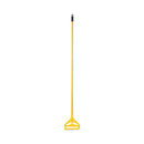 Looped End Mop Kit, Medium Blue Cotton/rayon/synthetic Head, 60" Yellow Metal/polypropylene Handle